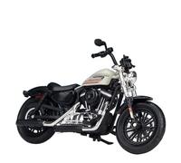 flrian Compatible With H-D, 2014 Sportster Iron 883, 2018 Forty-Eight, 1:18 Scale Motorcycle Model Street Bike Replica Baked Display Piece(Forty-Eight white)
