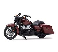 flrian Compatible With H-D, 2017 Road King Special 1:18 Motorcycle Model Collection Hobby Vehicle Ornaments Mini Bicycle Sculpture Gift Decoration(Red)
