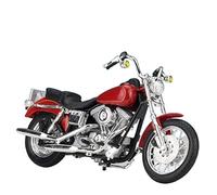 flrian Compatible with Harley 2002 FXSTB Night Train, 1997 FXDWG Dyna Wide Glide, 1:18 Motorcycle Model Series Mini Retro Vehicle Ornament Gift Decoration(FXDL Dyna Low Rider)