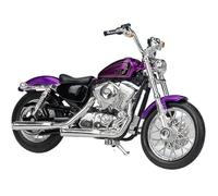 flrian Compatible with Harley 2018 Forty Eight Special, 2014 Sportster Iron 883, 1:18 Motorcycle Model Souvenir Collection Mini Bicycle Ornament Gift Vehicle Sculpture(Purple)