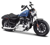 flrian Compatible with Harley 2018 Forty Eight Special, 2014 Sportster Iron 883, 1:18 Motorcycle Model Souvenir Collection Mini Bicycle Ornament Gift Vehicle Sculpture(48 blue)