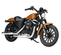 flrian Compatible with Harley 2018 Forty Eight Special, 2014 Sportster Iron 883, 1:18 Motorcycle Model Souvenir Collection Mini Bicycle Ornament Gift Vehicle Sculpture(883 gold)