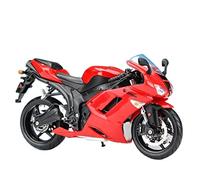 flrian Compatible With Kawasaki, Ninja H2R, ZX-6R, 1:12 Die Cast Alloy Motorcycle Model Collection Hobby Gift Simulated Car Ornaments(ZX-6R red)