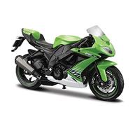flrian Compatible with Kawasaki Z9000RS Cafe, ZX-10R, KX 450F, 1:12 Motorcycle Classic Model Die-cast Vehicle Replica Collectible Bike Model Gift Static Ornament Simulation Car(ZX-10R green)