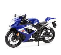 flrian Compatible with Suzuki GSX-R750 1:12 Large Size Motorcycle Die-casting Model Vehicle Hobby Series Bicycle Racing Street Bike Replica Gift Blue Simulation Car