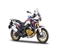 flrian For Hon-da Africa Twin 1:18 Scale Vehicle Model Sport Adventure Bike Replica Static Die-Cast Vehicle Collectible Hobby Motorcycle Model Gift Ornament Motorbike models(Blue and red)