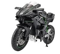 flrian For Kawasaki-H2R Ninja XDiavel 1:12 Scale Vehicle Replica Alloy Die-Cast Motorcycle Model Racing Motorcycle Miniature Sport Bike Gift Collectibles Not Toy Car Motorbike models(H2R-Black)