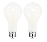 FLSNT E27 Screw Bulb 200W Equivalent, 3000LM Ultra Bright Edison Screw Bulb, 18W A70 LED 2700K Warm White Light Bulbs, Non-Dimmable, Frosted Glass, Pack of 2 [Energy Class C]