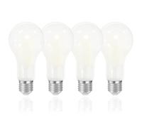 FLSNT E27 Screw Bulb 200W Equivalent, 3000LM Ultra Bright LED Daylight Bulbs, 18W A70 LED Edison Screw Bulb, 5000K Daylight, Frosted Glass, Non-Dimmable, Pack of 4