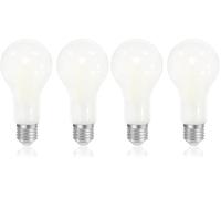 FLSNT E27 Screw Bulb 200W Equivalent, 3000LM Ultra Bright LED Daylight Bulbs, 18W A70 LED Edison Screw Bulb, 5000K Daylight, Frosted Glass, Non-Dimmable, Pack of 4