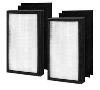 FLT4100 Replacement Filter E Compatible with Germ Guardian AC4100, AC4100CA, AC4150BL Series Air Purifier, 2 True HEPA Filter & 4 Carbon Filters