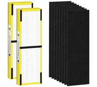 FLT4825 HEPA Filter B Replacement for Germ Guardian Air Purifier,Compatible with FLT4825 AC4825 AC4300 AC4800 AC4900 AC4850 Air Purifiers,2 True H13 HEPA Filters+8 Carbon Pre-Filters