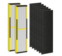 FLT4825 Replacement Filter B Fit for Germ Guardian Air Purifier, ac4825e Replacement Filter Fit for ac4825 AC4825 AC4300 AC4900 AC4825DLX AC4850 CDAP4500 AP2200, 2 True HEPA + 6 Carbon Filters