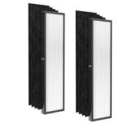 FLT5250PT Filter Compatible with Germ Guardian Filter C, FLT5000, Model AC5250PT, AC5000, AC5300B Series Air Purifier, 2 True HEPA Filters & 8 Carbon Filters