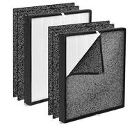 FLT5900 Filter J Compatible with Germ-Guardian Air Puri-fier Filter FLT5900, Fit for Models AC5900WCA and AC5900WDLX, 2 H13 True HEPA Filters & 4 Carbon Pre-filters