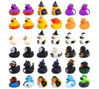 Fltengle 36 Pcs Halloween Rubber Ducks,Duck Bath Toys Monster Duck Ghost Duck for Halloween Decor,Trick or Treat Fillers,Baby Showers,Birthday Gifts