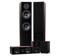 Fluance Elite High Definition Surround Sound Home Theater 5.0 Channel Speaker System including Floorstanding Towers, Center Channel and Rear Surround Speakers - Natural Walnut (SXHTBW)