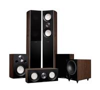 Fluance Reference Surround Sound Home Theater 5.1 Channel Speaker System including 3-Way Floorstanding Towers, Center Channel, Bookshelf Surrounds and DB10 Subwoofer - Natural Walnut (X851WR)
