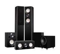 Fluance Reference Surround Sound Home Theater 5.1 Channel Speaker System including 3-Way Floorstanding Towers, Center Channel, Bookshelf Surrounds and DB10 Subwoofer - Black Ash (X851BR)