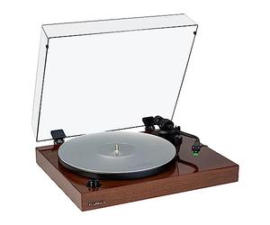 Fluance RT81+ Elite High Fidelity Vinyl Turntable Record Player, Audio Technica VM95E Cartridge, Anti-Resonant Platter, Acrylic Mat, Phono Preamp Wood Plinth Adjustable Isolation Feet - Natural Walnut