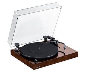 Fluance RT82 Reference High Fidelity Vinyl Turntable Record Player with Ortofon OM10 Cartridge, Speed Control Motor, High Mass MDF Wood Plinth, Vibration Isolation Feet - Walnut
