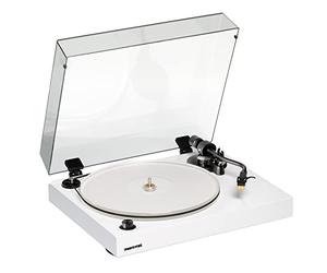 Fluance RT85N Reference High Fidelity Vinyl Turntable Record Player with Nagaoka MP-110 Cartridge, Acrylic Platter, Speed Control Motor High Mass MDF Wood Plinth Vibration Isolation Feet - Piano White