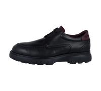 Fluchos Odin: Black Leather Lightweight Comfortable Lace-Up Shoes For Men F1853