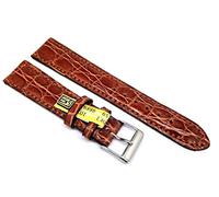 Fluco Genuine Crocodile Alligator Watch Strap 20 mm Light Brown Glossy German Manufacturer