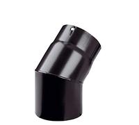 Flue Pipe 45 Degree Elbow x 4 inch 100 mm Diameter by StoveMaestro Black Stove Pipe for Wood Log Burning Stove