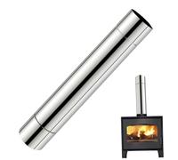 Flue Pipe Diameter 2.36" Stainlesss Steel Straight Stove Pipe Heat-Resistant Portable Chimney Pipe for Furnace, Winter Heater, Camping Stove