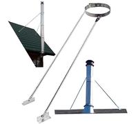 Flue Pipe Support Bracket, Roof-Mounted Metal Kit for Stability Against Snow and Wind, Retractable Design for Furnace Tube