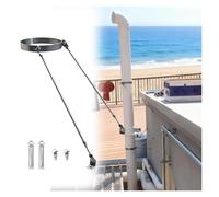 Flue Support Chimney Pipe Bracket 8 10 12 15 18 20 25 28 30cm Diameter, Weatherproof Solid Steel Drainage Tube Wall Supports, with Screws(Hoop Dia 235mm/9.3")