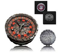 FLUEFOWL Roulette Spinner for DND Dice Set, Dragon Metal D&D Dice With Gift Case for DND Game, RPG Role Playing Table Game Gifts (Black-red)