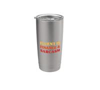 Fluent in Finance and Sarcasm Funny Financial Advisor Stainless Steel Insulated Tumbler