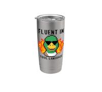 Fluent in Fowl Language Funny Duck Lover Humor Stainless Steel Insulated Tumbler