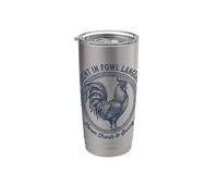 Fluent in Fowl Language Funny Rooster Chicken Pun Farm Stainless Steel Insulated Tumbler