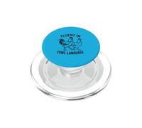 Fluent In Fowl Language Rooster Chicken Farmer Pun PopSockets PopGrip for MagSafe