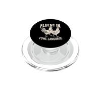 Fluent In Fowl Languages Retro Rooster Hen Chicken Farmer PopSockets PopGrip for MagSafe