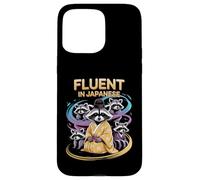 Fluent In Japanese Raccoon Kimono Funny Design Case for iPhone 15 Pro Max