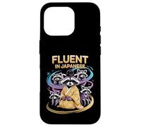 Fluent In Japanese Raccoon Kimono Funny Design Case for iPhone 16 Pro