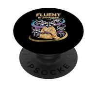 Fluent In Japanese Raccoon Kimono Funny Design PopSockets Adhesive PopGrip
