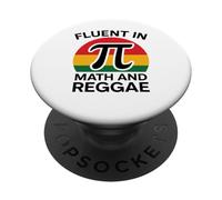 Fluent in Math and Reggae Funny Pi 3.14 Mathematics Geometry PopSockets Adhesive PopGrip