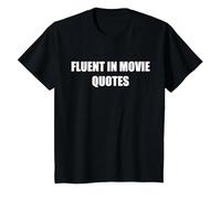 Fluent in Movie Quotes T-Shirt, Kids, Black, 2 Years