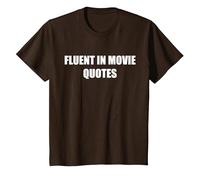 Fluent in Movie Quotes T-Shirt, Kids, Brown, 3 Years