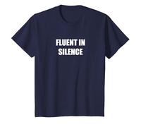Fluent in Silence T-Shirt, Kids, Navy, 2 Years