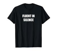 Fluent in Silence T-Shirt, Men, Black, 3XL