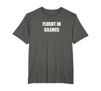 Fluent in Silence T-Shirt, Men's Big and Tall, Asphalt, 5X Tall