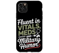 Fluent in Vitals Meds and Military Humor VA Nurse Case for iPhone 11 Pro Max
