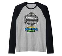 Fluent in Walkie-Talkie Static Communicator Raglan Baseball Tee