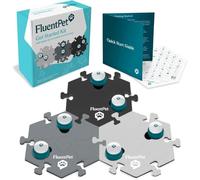 FluentPet Basic Buttons 16-Pack | Recordable Buttons with Batteries Included for Dogs and Cats | Customizable Cat/Dog Buttons for Communication | Compact Easy-to-Press Design